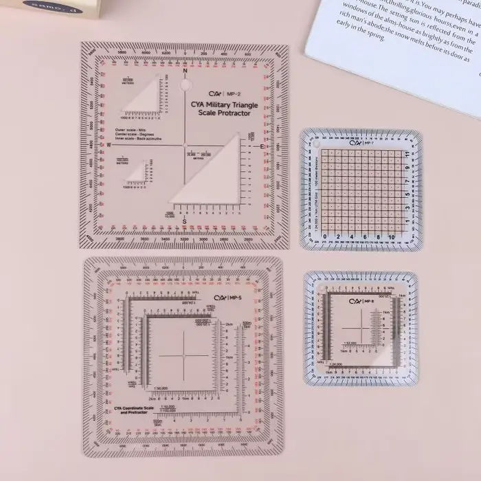 Carte topographique militaire pratique avec échelle de coordonnées militaires MGRS USNG pour les aventures de navigation maritime/terrestre
