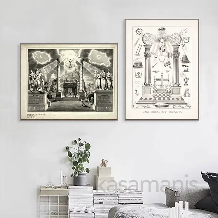 Freemason graphic – affiche Vintage
