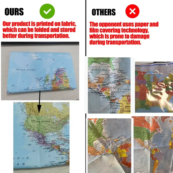 Affiche de carte du royaume-uni pliable A1/A2/A3