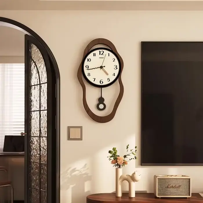 Horloge murale rétro en bois pour Restaurant