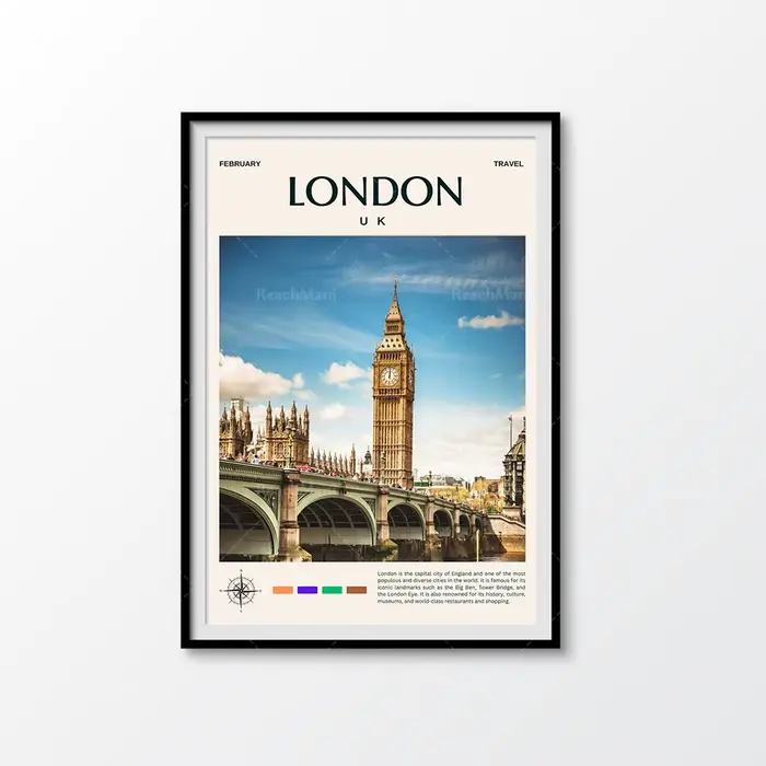 Affiches paysagères américaines de New York, Los Angeles, Mumbai, Londres, Delhi, Tokyo, Seattle, Bo