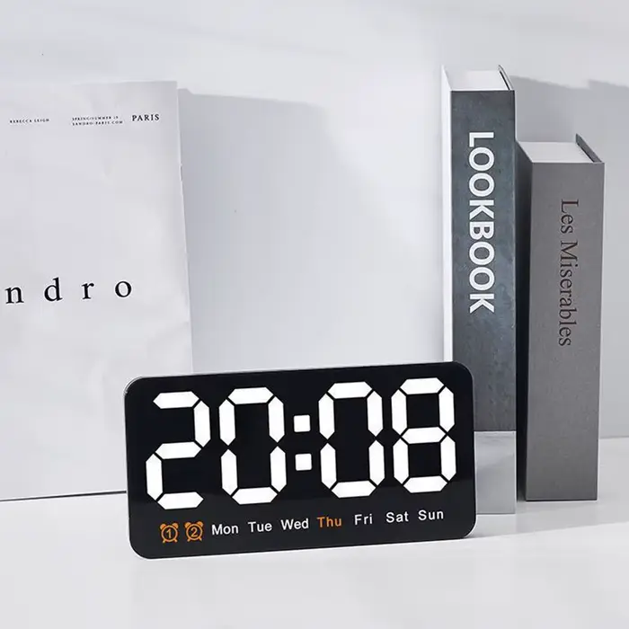 Horloge murale électronique à affichage de la température/Date