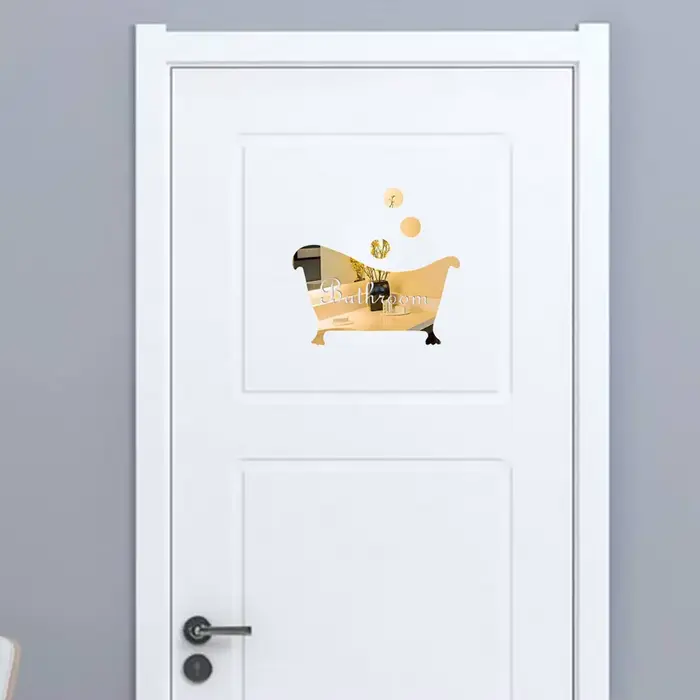 Perfec3D-Autocollants Muraux avec Signe d'Entrée de Toilette pour Homme et Femme