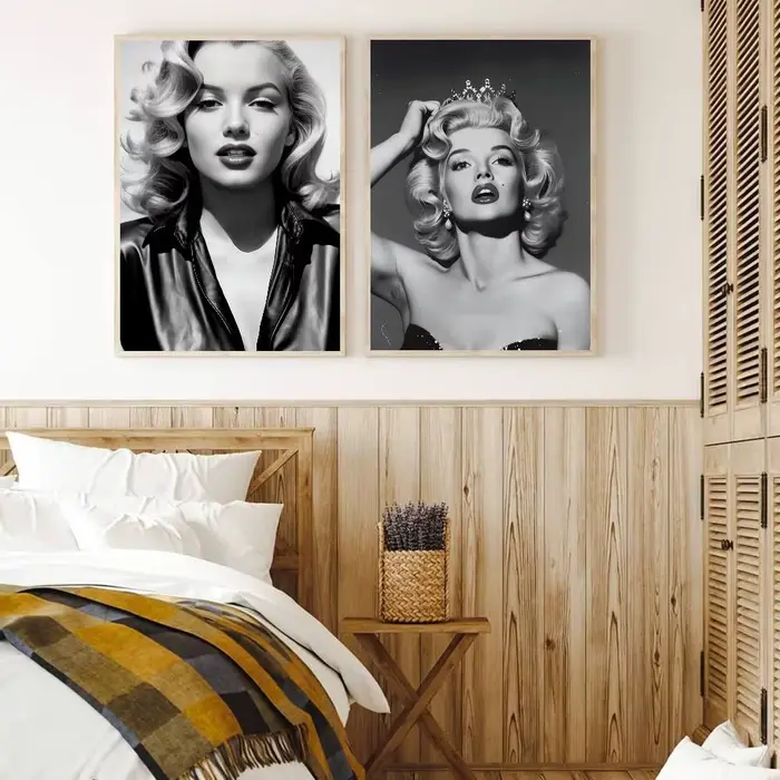 Affiche murale adhésive Marilyn Monroe sur toile