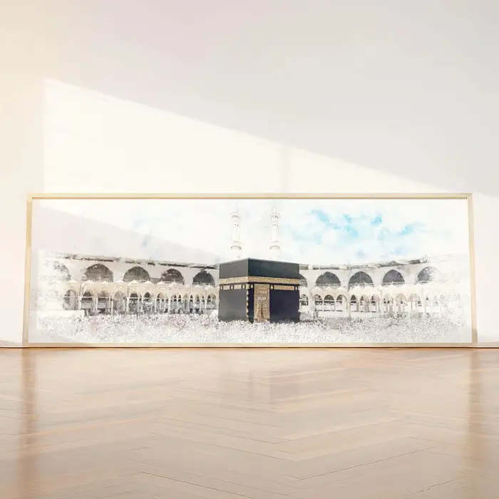 Affiche imprimée sur toile abstraite d'oliviers de mosquée islamique, grands imprimés d'art horizont