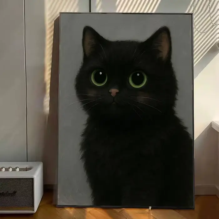 Peinture à l'huile par numéros de chat portant un Turban, décoration murale de maison, décor de salo