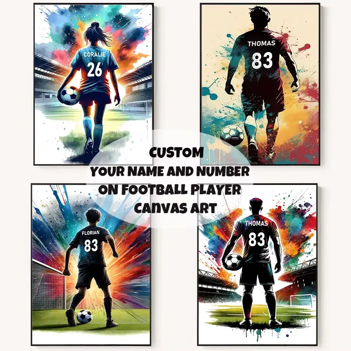 Affiche personnalisée de joueur de Football