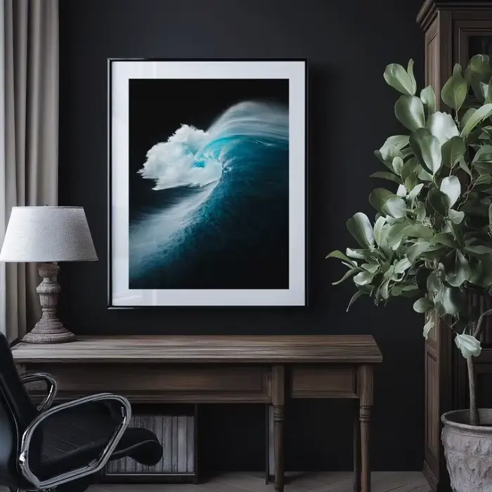 Affiche de photographie de vague d'océan moderne