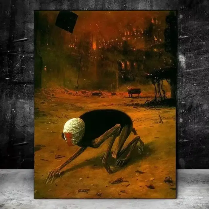 Zdzisław Beksiński oeuvre affiche imprime polonais surréaliste sombre toile peinture gothique mur Art pour salon décor à la maison