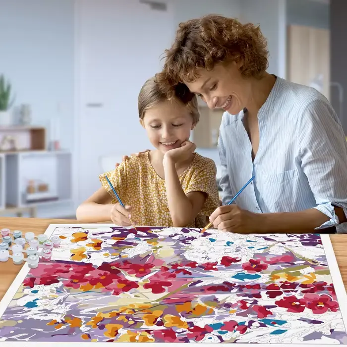 Peinture par numéros sur toile avec cadre