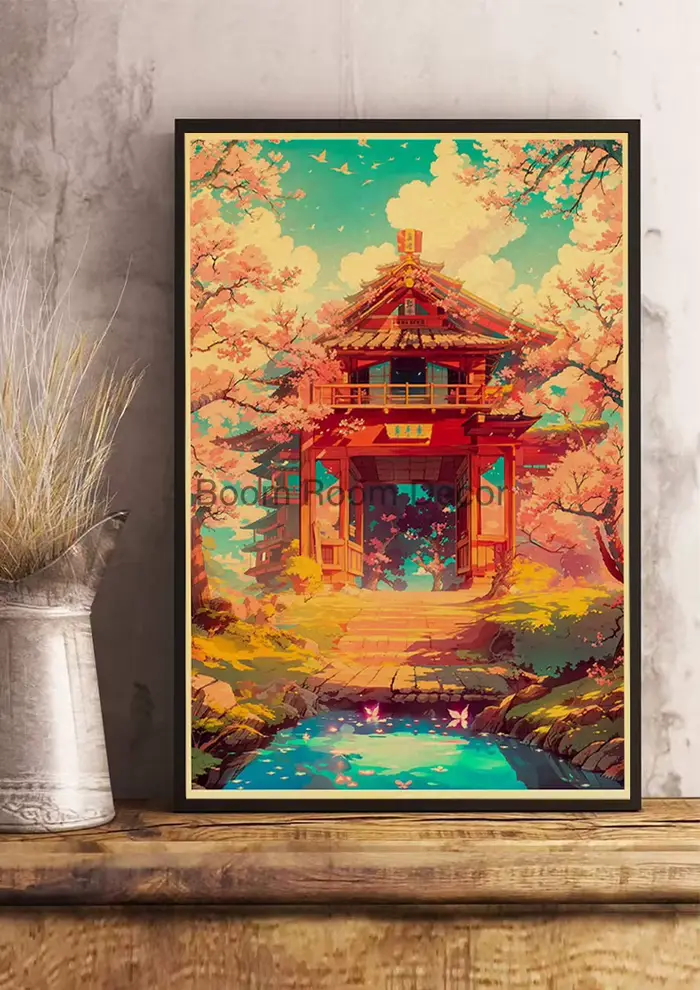 Affiche de la vie de la ville vintage pour la décoration de la maison