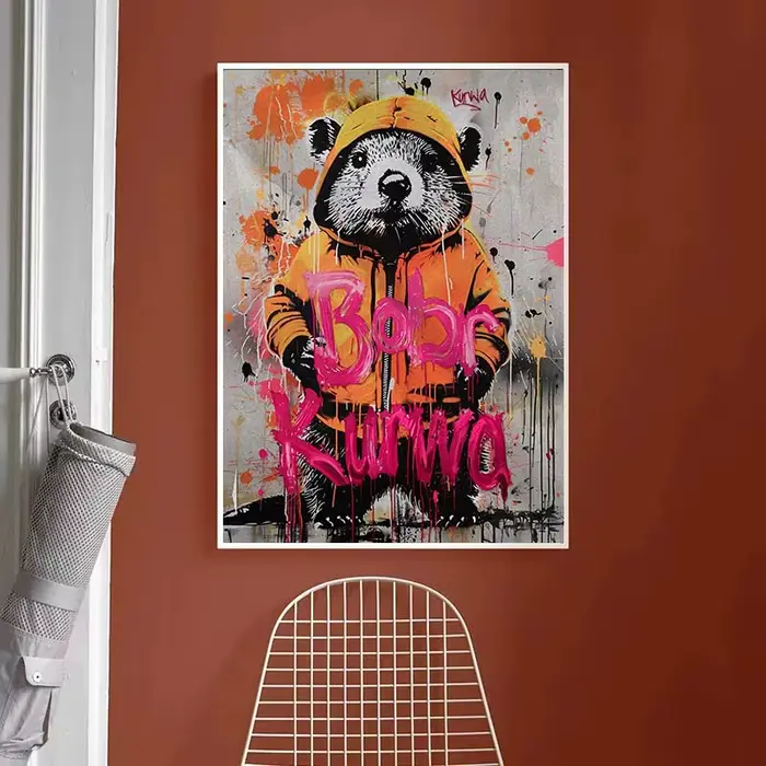 Banksy Pop Street Graffiti mur Art animaux toile affiches et imprimés Panda chien raton laveur peinture pour salon décor photo