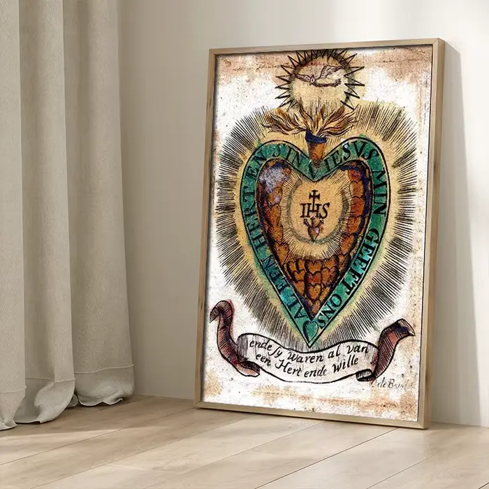 Toile de peinture sans cadre du Sacré-Cœur de Jésus