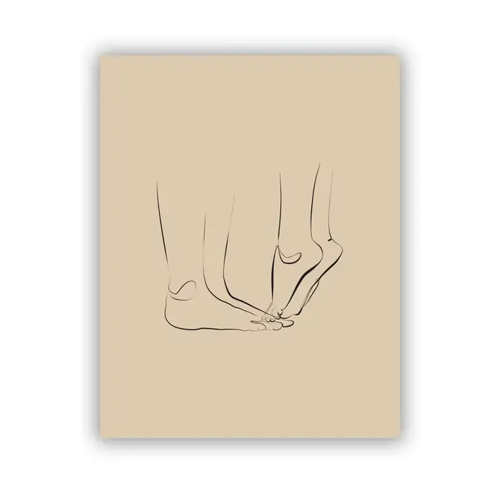 Affiche romantique pour Couple, peinture sur toile abstraite, Fine ligne, tableau d'art mural minima