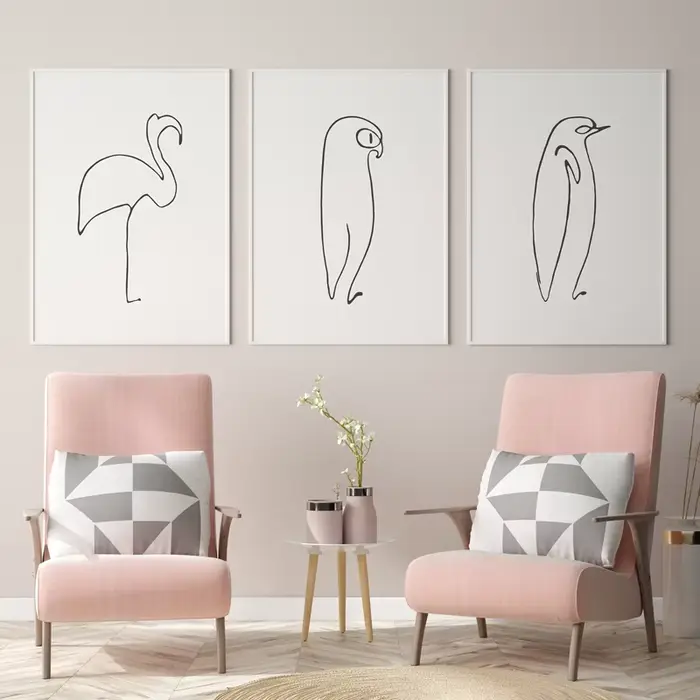 Pablo Picasso imprimer animaux Art abstrait une ligne dessins peinture photos croquis minimaliste mur Art impressions sur toile