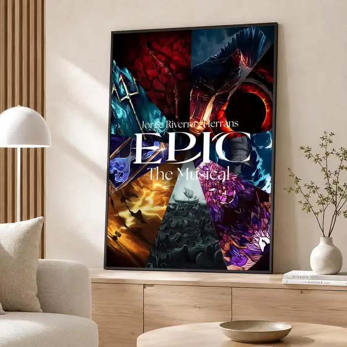 Affiche musicale épicée autocollante en papier imperméable