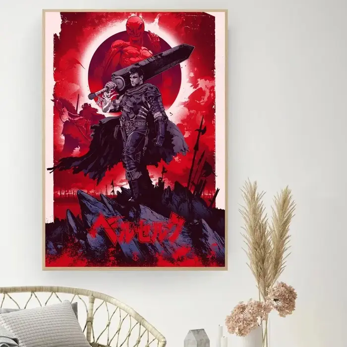 Berserk japonais Anime affiche bricolage Vintage film