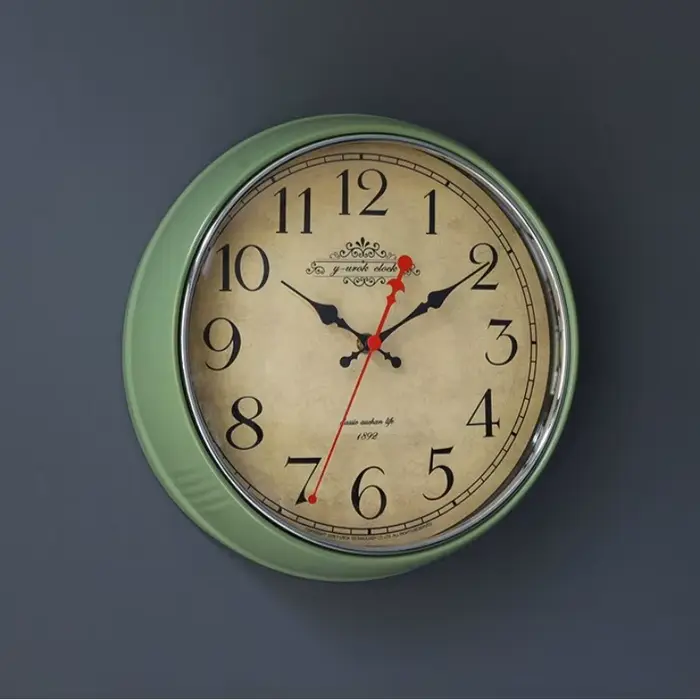 Grande Horloge Murale Américaine, Vintage, Shabby Chic, Salon, Rétro, Décoration de Maison, Chambre à Coucher, Bar Décoratif, Cadeau, SC624