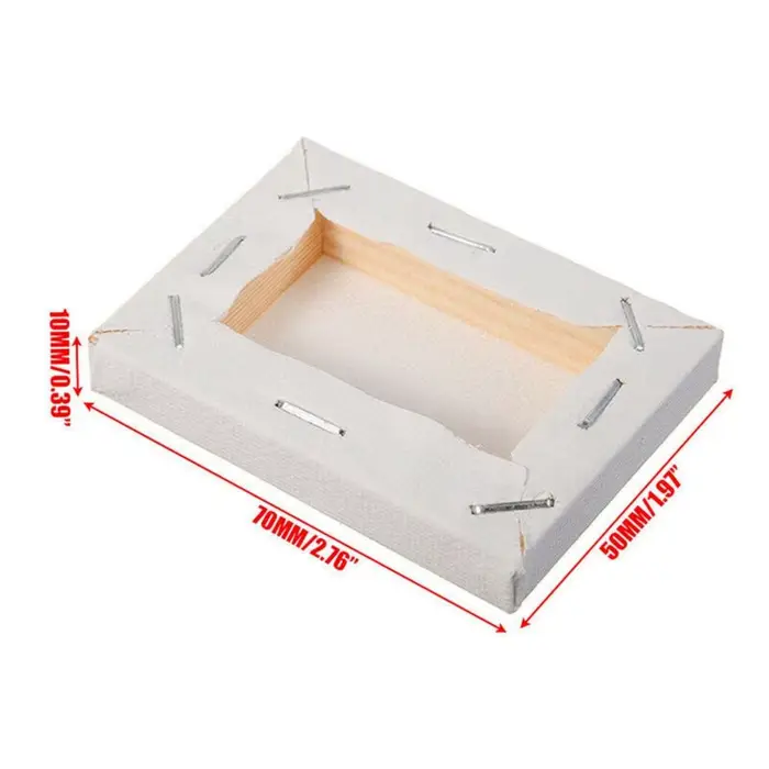 Petit cadre en bois blanc pour toile d'artiste