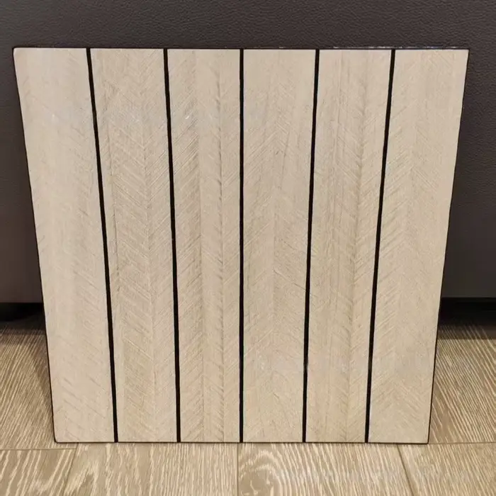 Panneaux muraux 3D auto-adhésifs en lattes de bois, papier peint imitation grille en bois à peler et