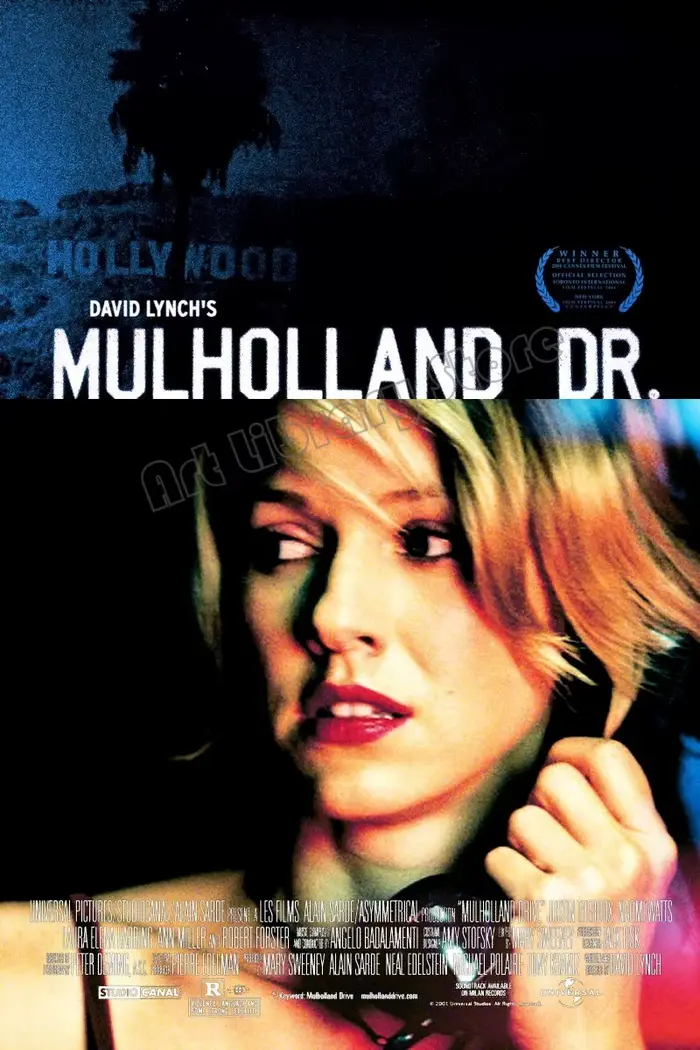 Affiche de film rétro classique Mulholland Drive, peinture sur toile imprimée HD, art mural, décorat
