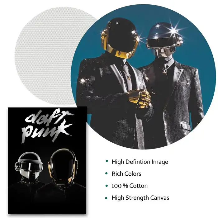 Daft Punk 1997 Album peinture calligraphie toile affiche: sans plis imperméable Durable tous les espaces décoration murale