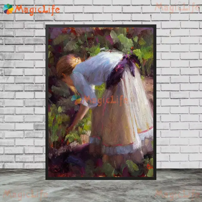 Toile d'art mural Vintage de jeune fille