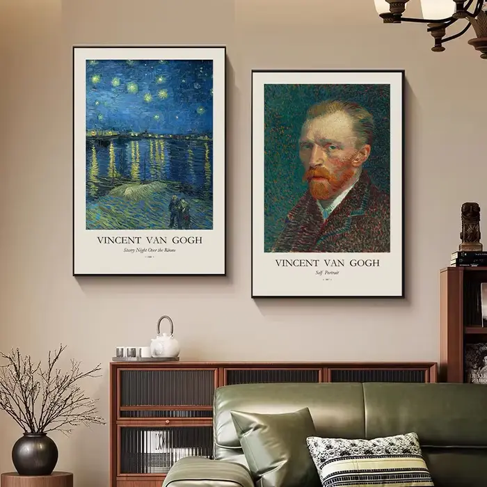 Dewprint Vincent Van Gogh célèbre peinture toile affiches tournesol la nuit étoilée mur Art salon chambre décor sans cadre