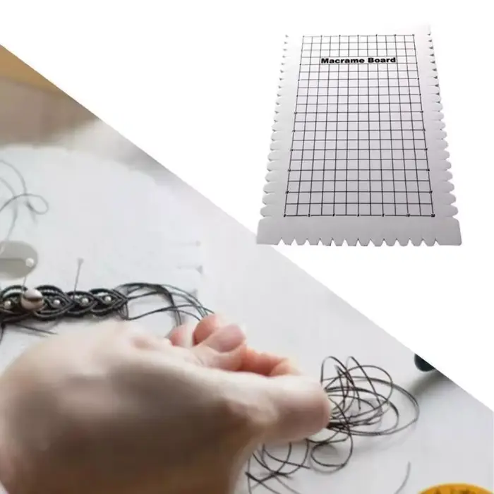 MXLA Grand panneau projet en macramé avec grilles
