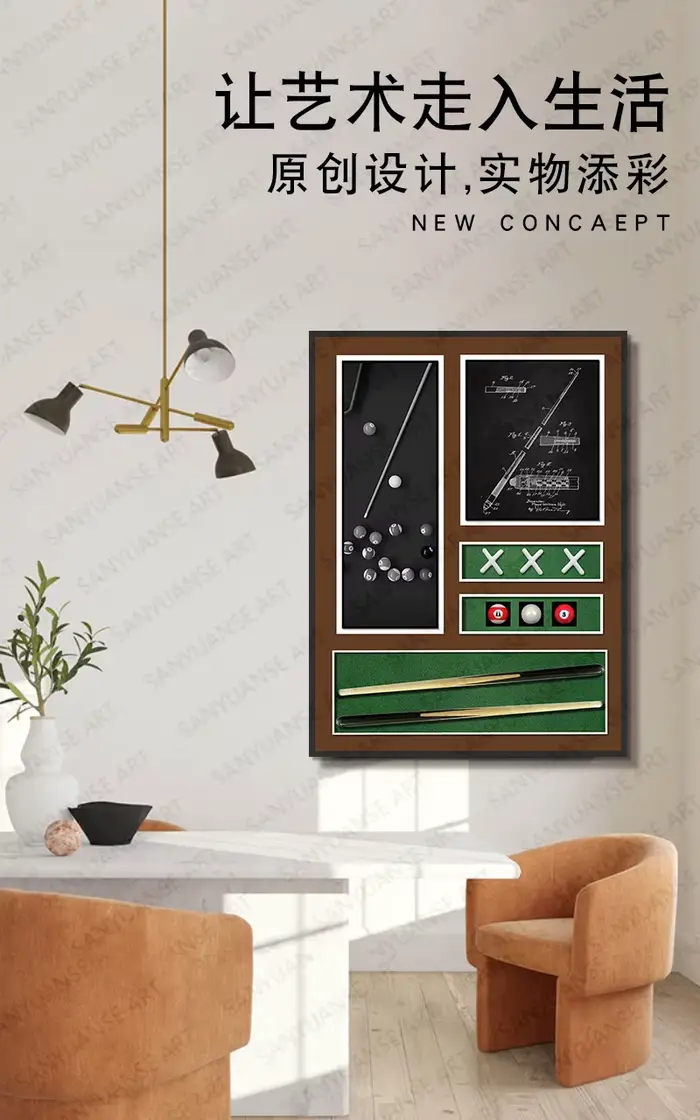 Convient aux peintures décoratives pour salles de billard