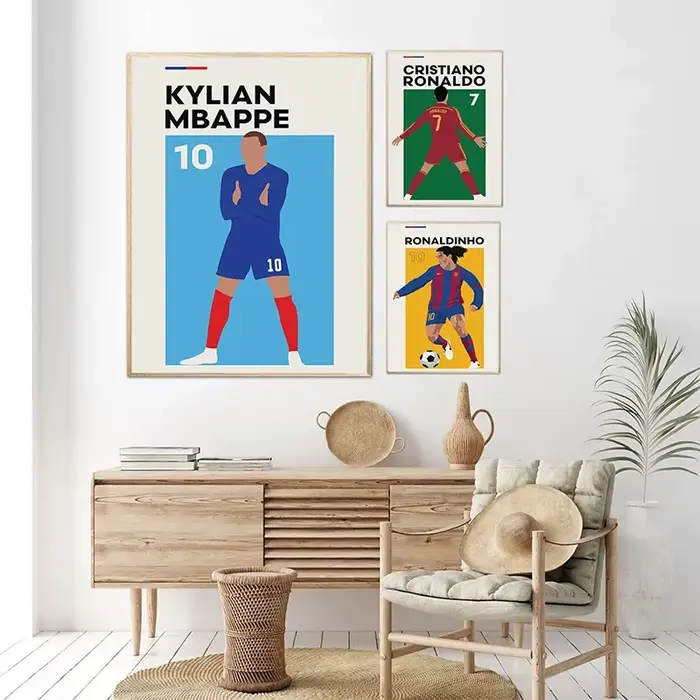 Affiche de célébrité de football mondial pour les amateurs de sport