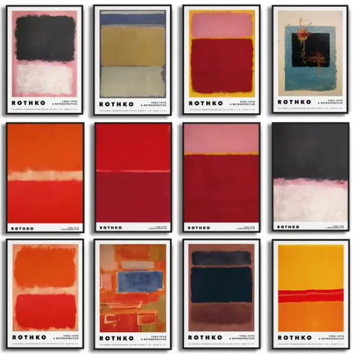 Affiche d'art abstrait coloré de Mark Rothko