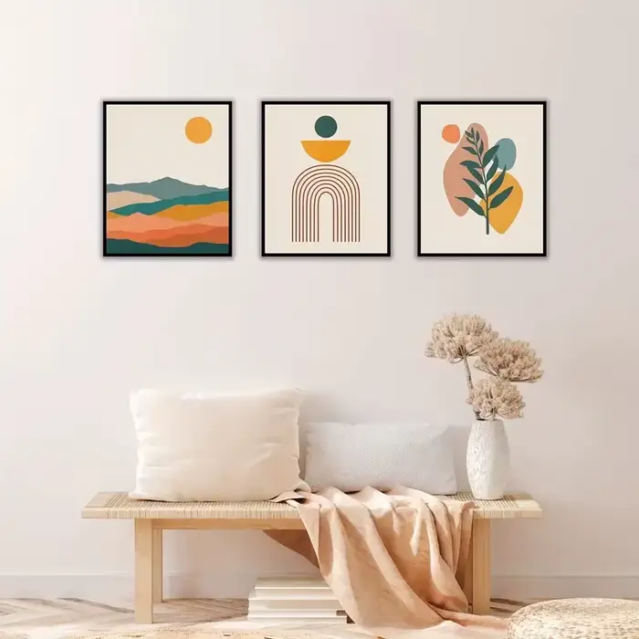 Peinture sur toile bohème minimaliste