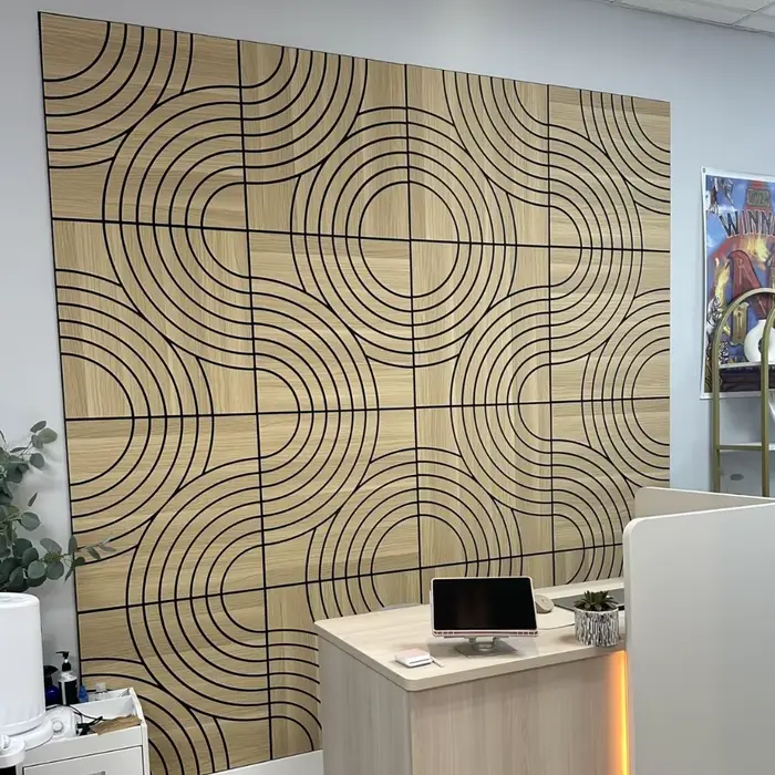 Panneau mural décoratif en bois à coller
