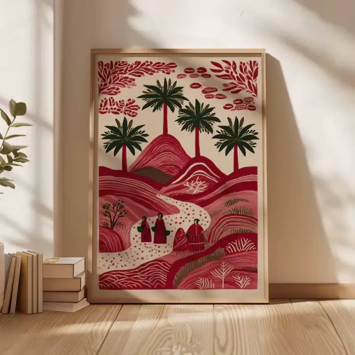 Affiche abstraite sur toile