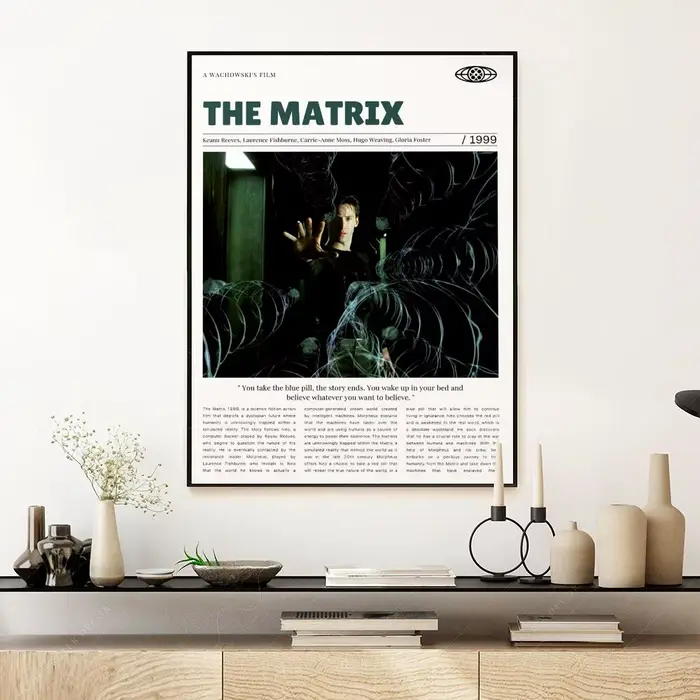 Affiche du film T-The Matrix, affiche d'art mural esthétique moderne, articles de décoration de cham