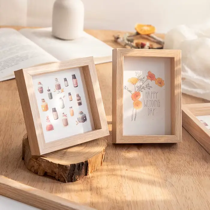 Cadre Photo en bois, boîte d'ombre