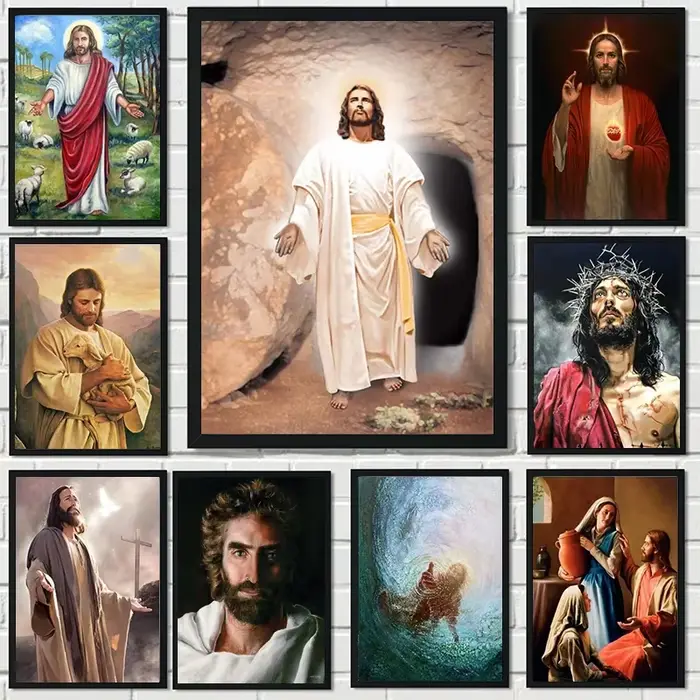 Toile de peinture esthétique dieu jésus chrétien jésus