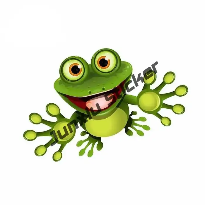 Crazy Frog – autocollants de moto et de voiture, dessin animé de grenouille drôle, décoratif, accessoires de voiture, décalcomanies imperméables
