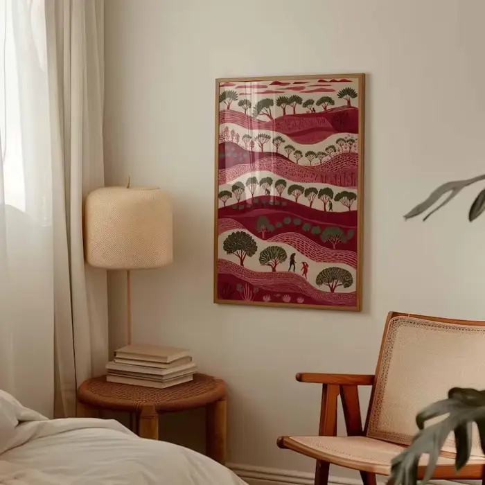 Affiche abstraite sur toile