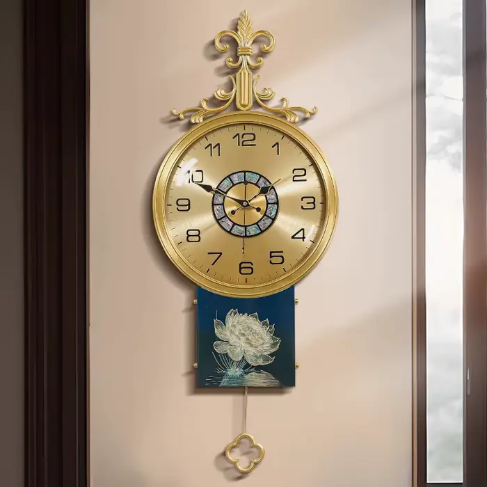 Pendule jeu horloge murale de luxe salon Unique esthétique horloge murale Style classique Orologio Da Parete décoration accessoires
