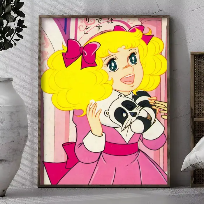 Dessin animé fille bonbons
