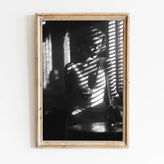 Affiche de conception artistique en noir et blanc