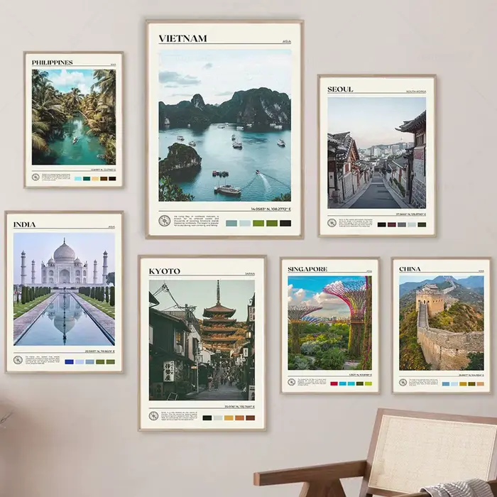 Affiche en toile de voyage asiatique