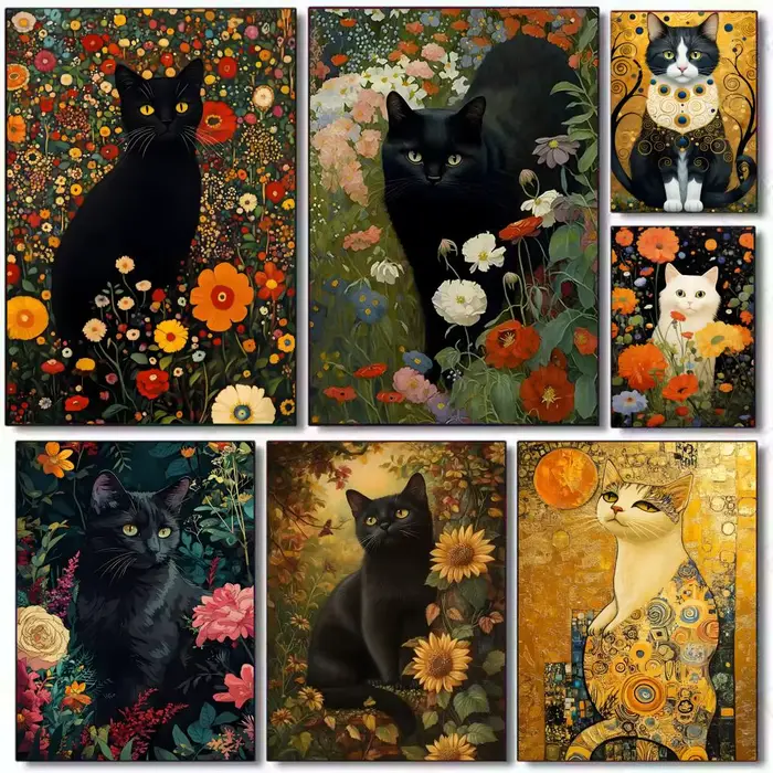 G-Gustav Klimt pour la peinture de chats