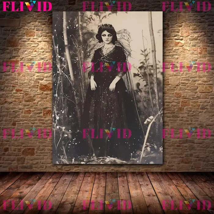 Fées sombres éphémère, peinture sur toile d'art mural Vintage