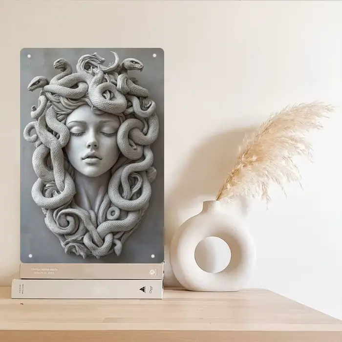 Décoration murale en métal aluminium sur le thème de la Méduse