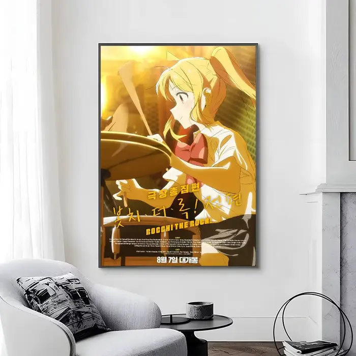 B-Bocchi the Rock Anime affiche toile peinture affiche avec impressions maison chambre salon décorat