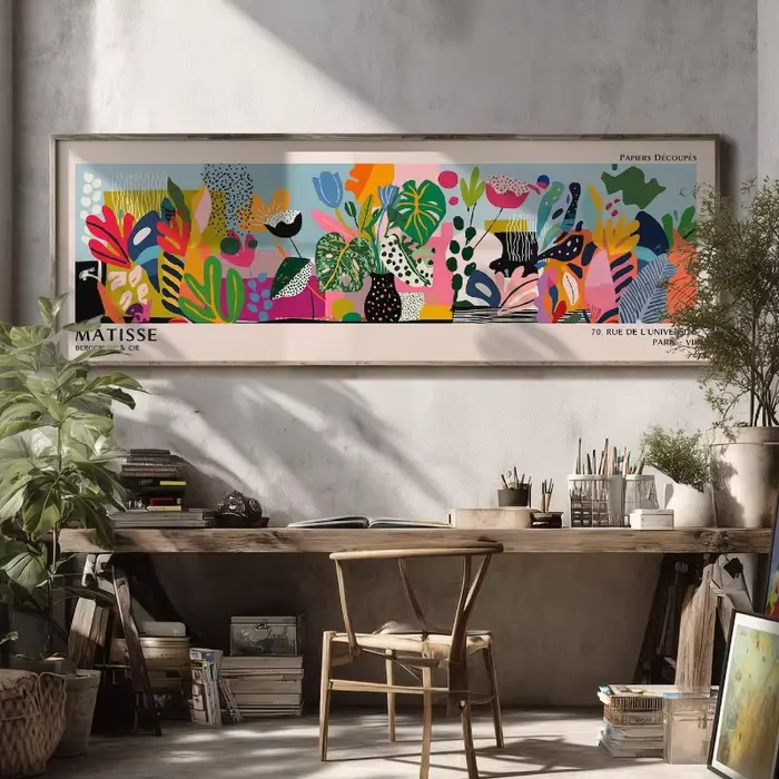 Tableau mural floral abstrait Matisse