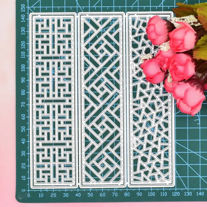 Matrices de cadre de fond rectangulaire, 1 pièce, pour bricolage, Scrapbooking, Album, carte cadeau, fabrication artisanale en papier